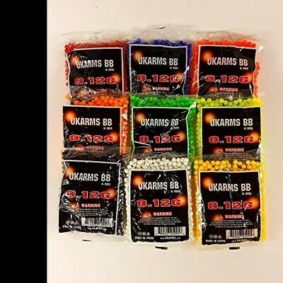 1,000 Airsoft Bbs Pellets 6mm .12g Bb For Pistol Gun Rifle Ammo Diff Color Avail