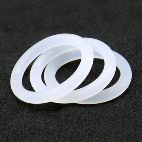 10x White Silicon Rubber O Rings Food Grade Cross Section 1/2/3/4mm Various Size