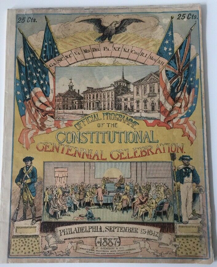 1887 Official Programme Of The Constitutional Centennial Celebration