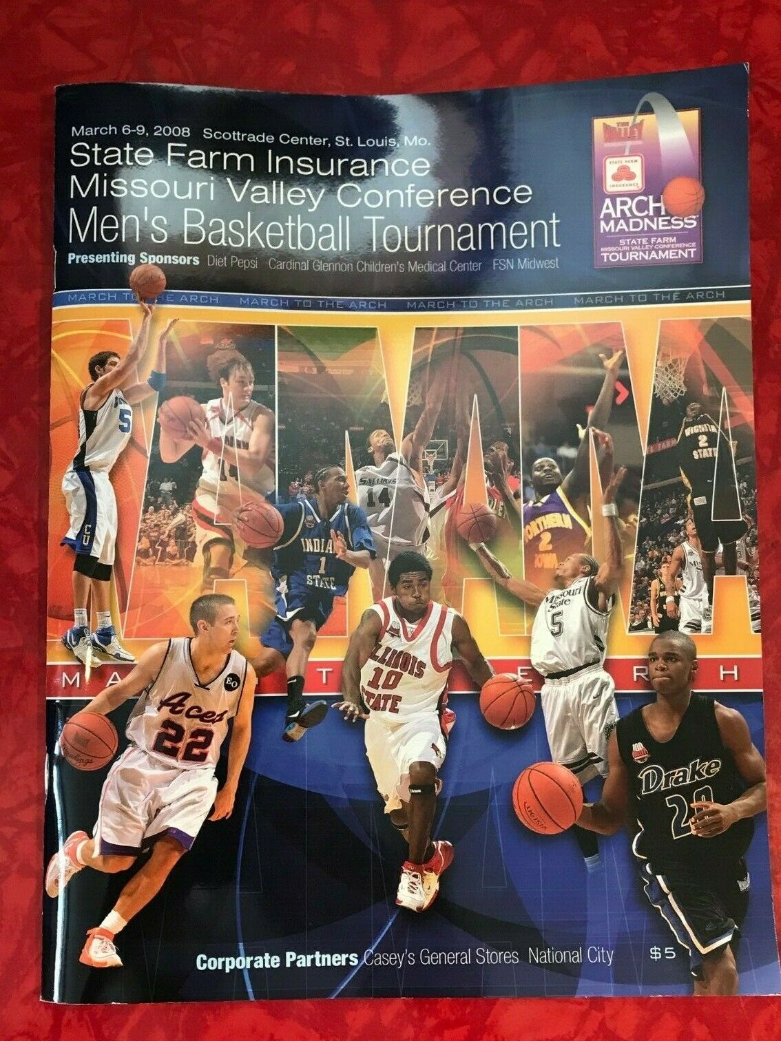 2008 Missouri Valley Conference Basketball Tournament Program Arch Madness