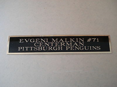 Evgeni Malkin Penguins Autograph Nameplate For A Hockey Photo / Jersey 1.25 X 6