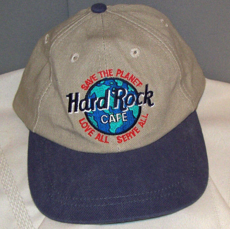 Hard Rock Cafe LONDON Embroidered Cotton Khaki & Denim Ball Cap - One Size