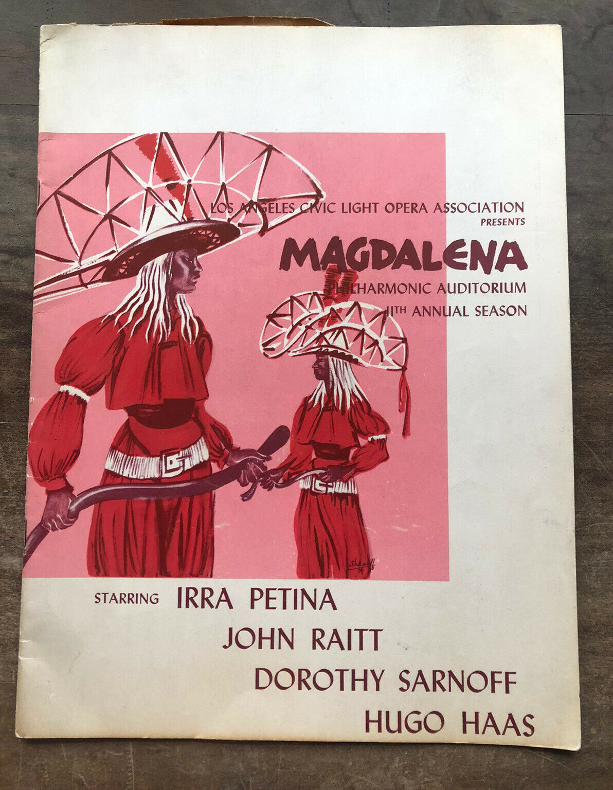 1948 Los Angeles Civic Light Opera Program - MAGDALENA - John Raitt, Irra Petina