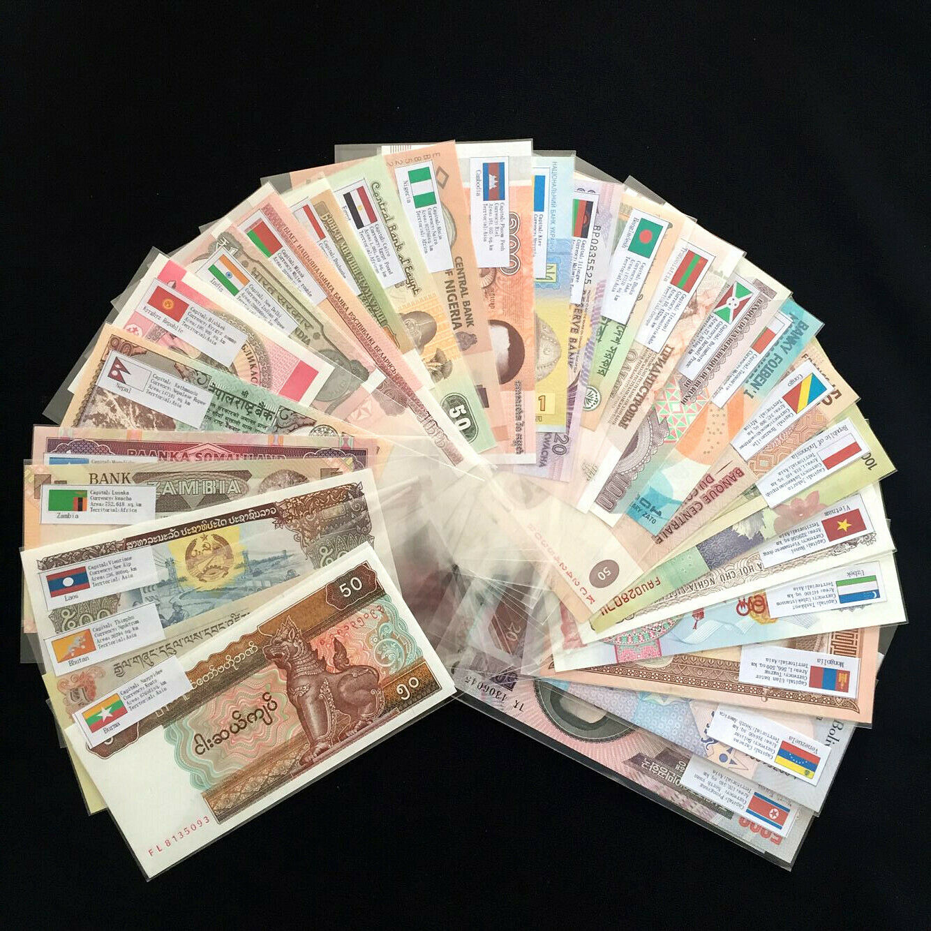 50 PCS of Different World MIX Foreign Banknotes Lot, Currency, UNC Free shippin