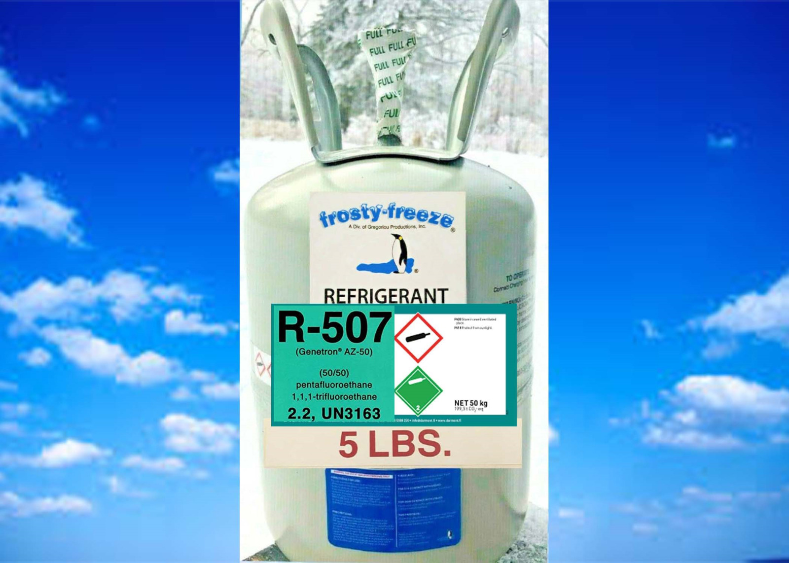 R507a Refrigerant, 5 Lb., R22 And R502 Replacement Option A/c & Refrigeration