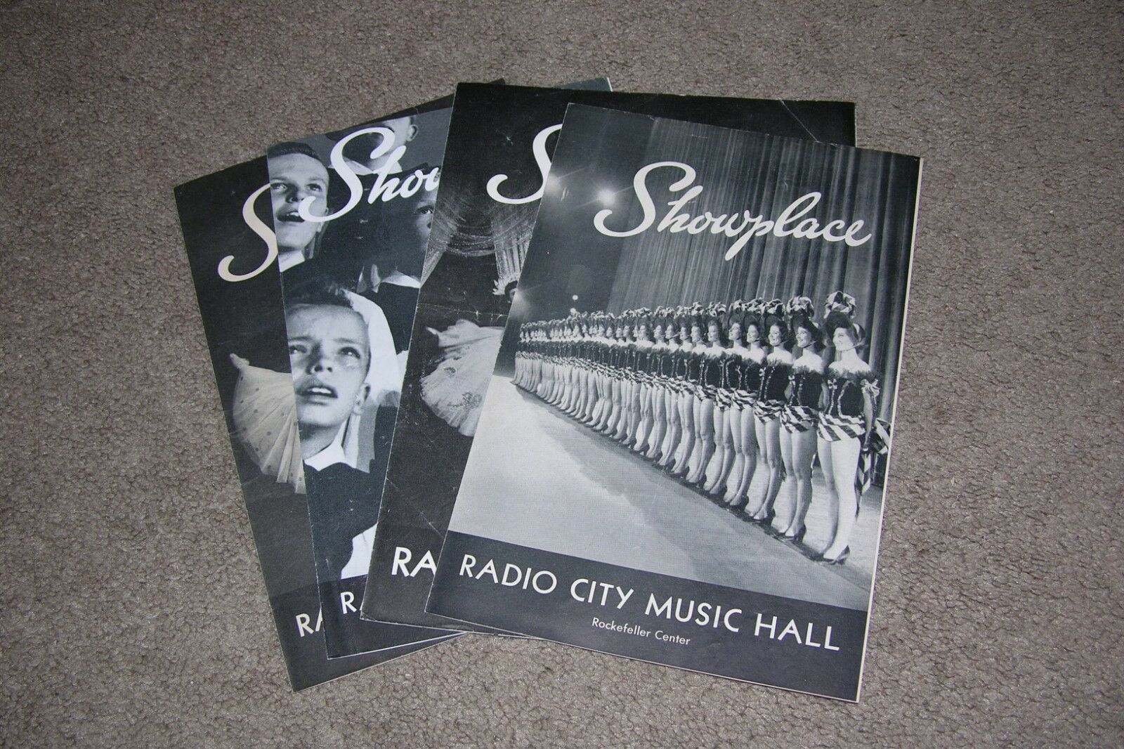 4 Vintage 40's & 50's Showplace Radio City Music Hall Brochures & Magazines