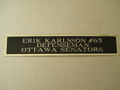 Erik Karlsson Senators Autograph Nameplate For A Signed Hockey Photo 1.25 X 6