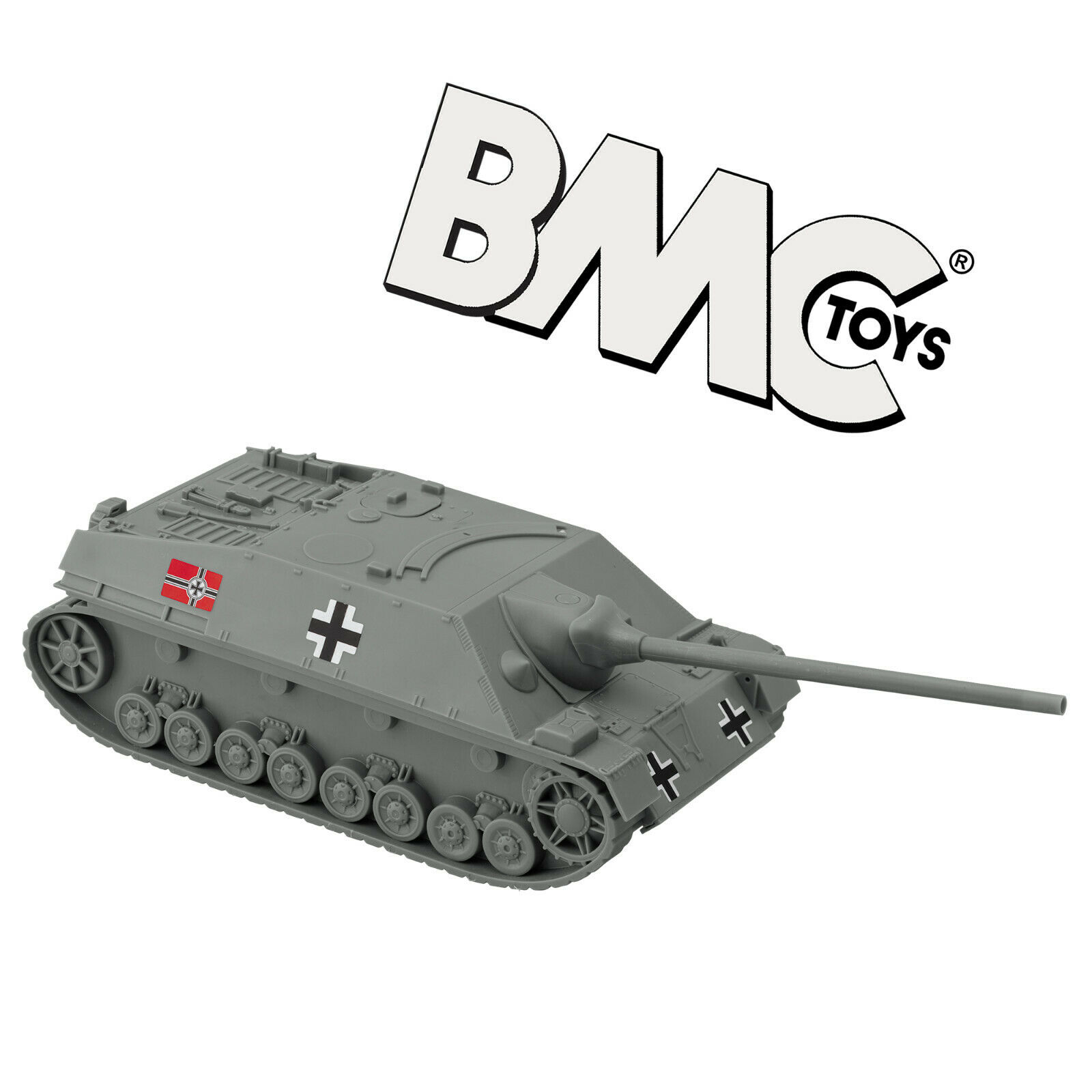 Bmc Ww2 German Jagdpanzer Iv Tank Destroyer Gray 1:32 Plastic Army Men Vehicle