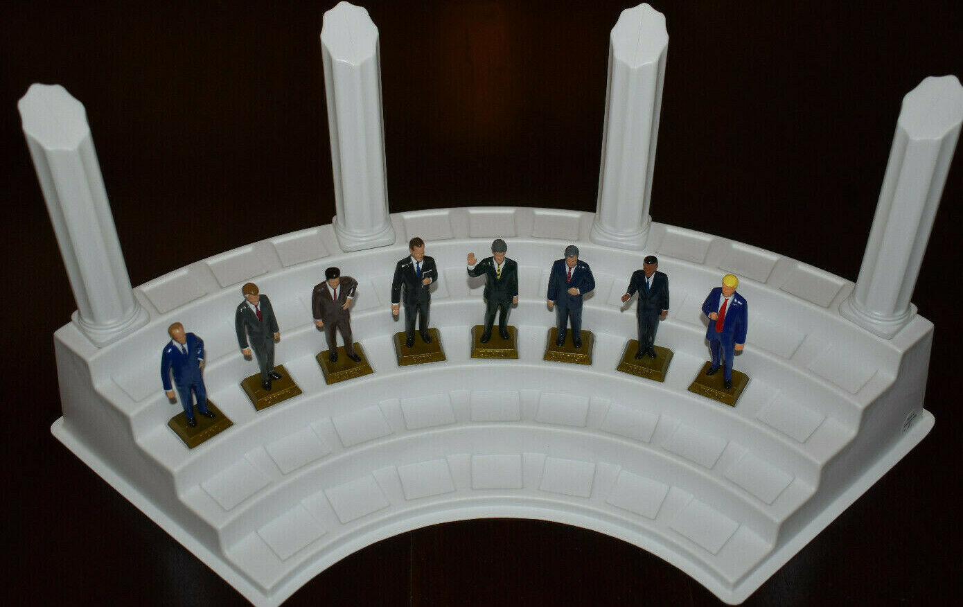Eight Former U.s. President Figurines Marx Never Made + Display Stand