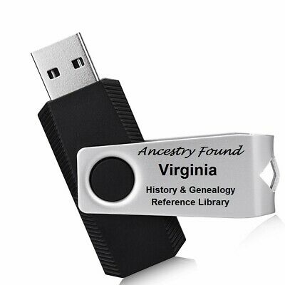 VIRGINIA - History & Genealogy - Ancestors, Family, 227 Books on FLASH DRIVE USB
