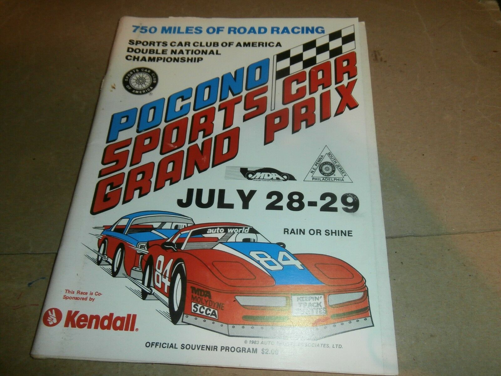 Vintage Race Program 1983 Pocono Sports Car SCCA  Grand Prix