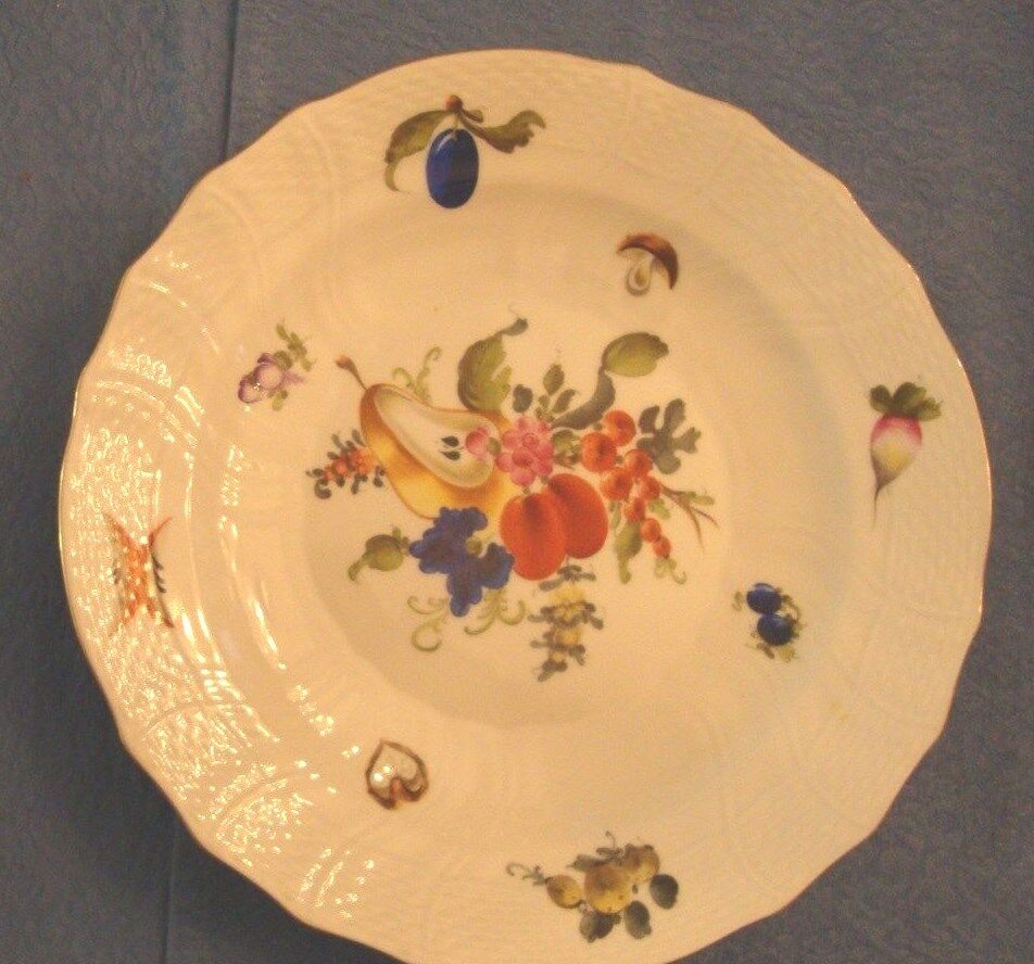 Herend Fruits & Flowers Vintage 9" Salad Or Dessert Plate 1930's 1522/bfr   E