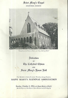 Dedication Program Saint Mary's Chapel Knoxville Illinois