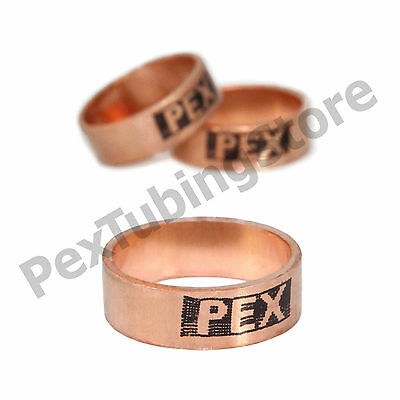 1/2", 3/4" Or 1" Pex Copper Crimp Rings By Sioux Chief, Made In Usa, Astm F1807