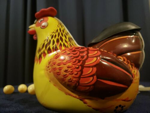 “hen Laying Eggs 60s Mint/box Battery Op Perfectly Working *rare Vntge Tin Toy