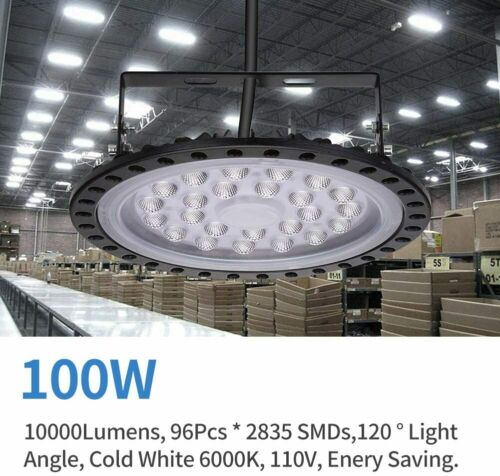 Super Bright Warehouse LED 100W UFO High Bay Lights Factory Shop GYM Light Lamp