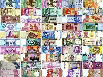 World Currency  - Uncirculated Banknote Set - Lot Of 50