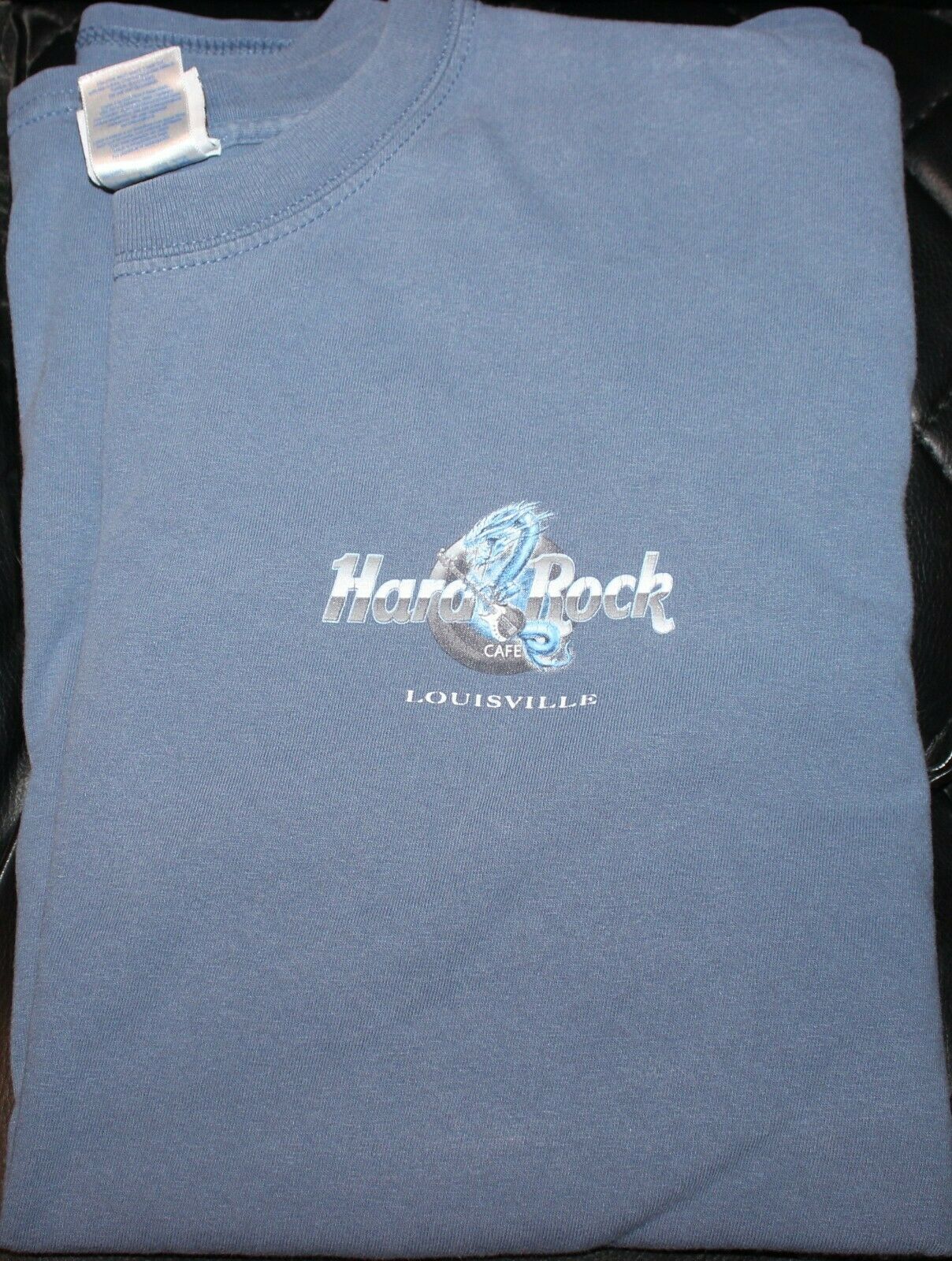 Vintage Hard Rock Cafe T-shirt Louisville Size X- Large Blue Large Back Logo
