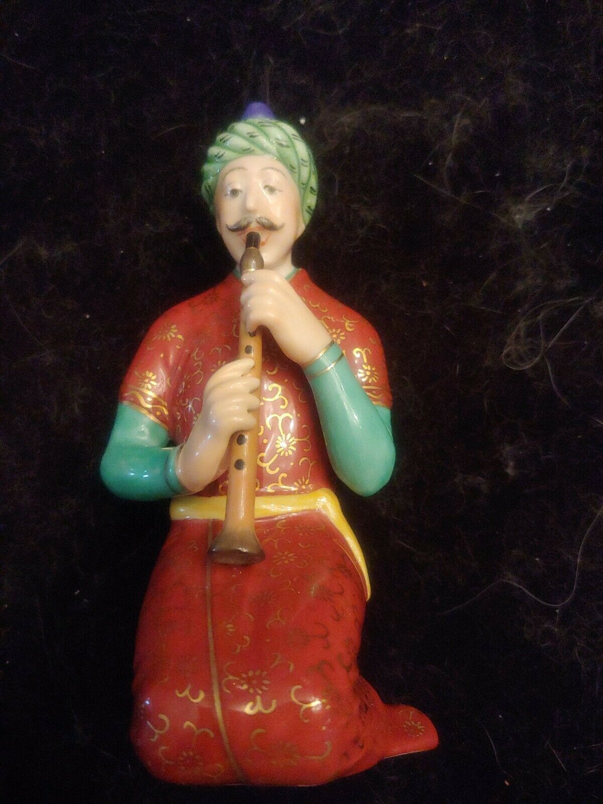 Herend Persian Playing Flute Artist Signed