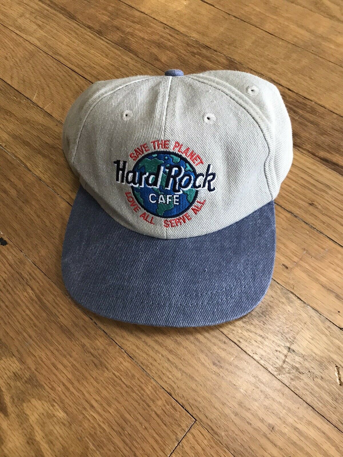 Vintage Hard Rock Cafe New York Save The Planet Adjustable Snapback Hat Cap