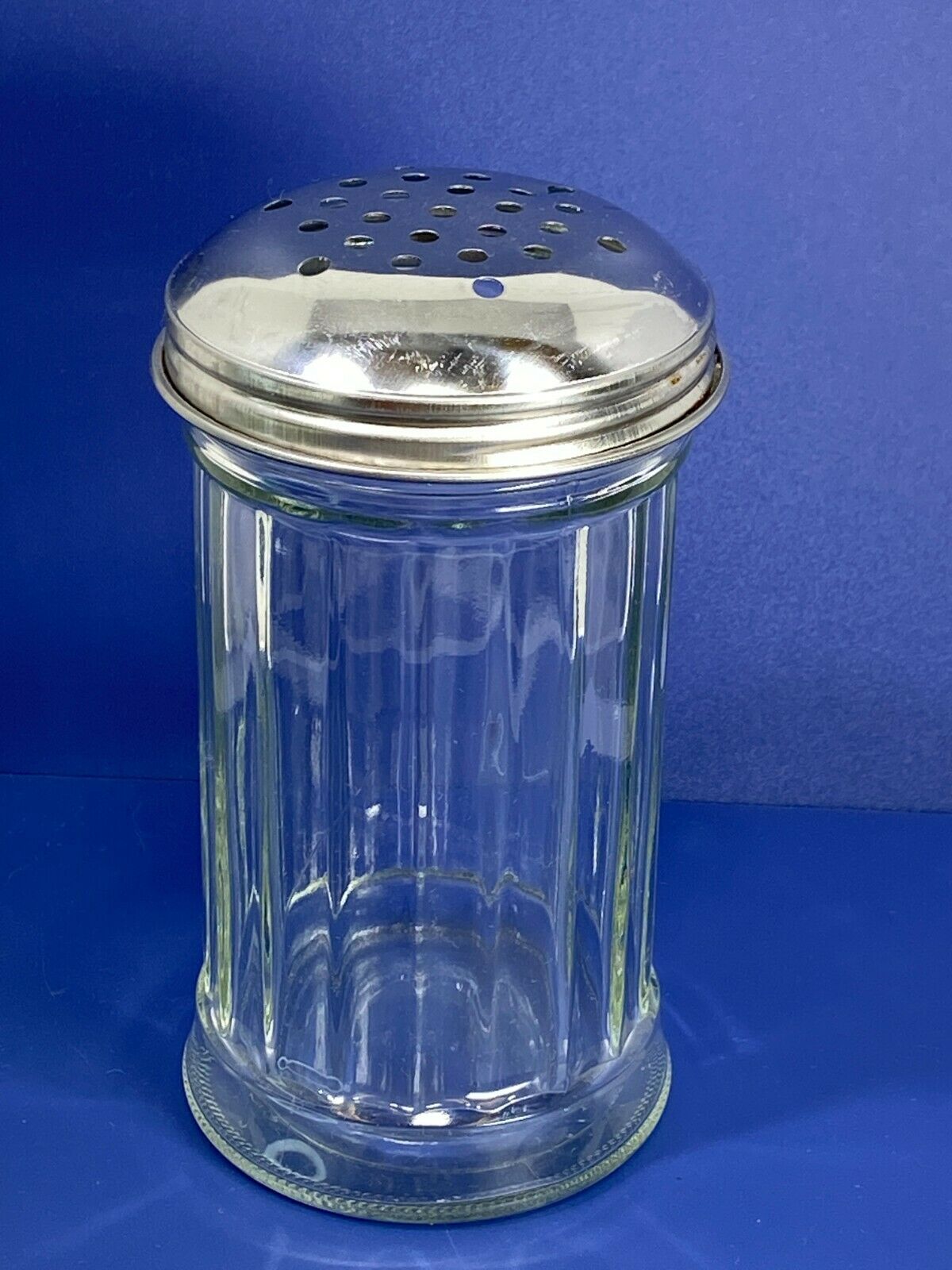 Vtg Glass Jar Metal Top Shaker Dispenser Sugar Parmesan Cheese Restaurant