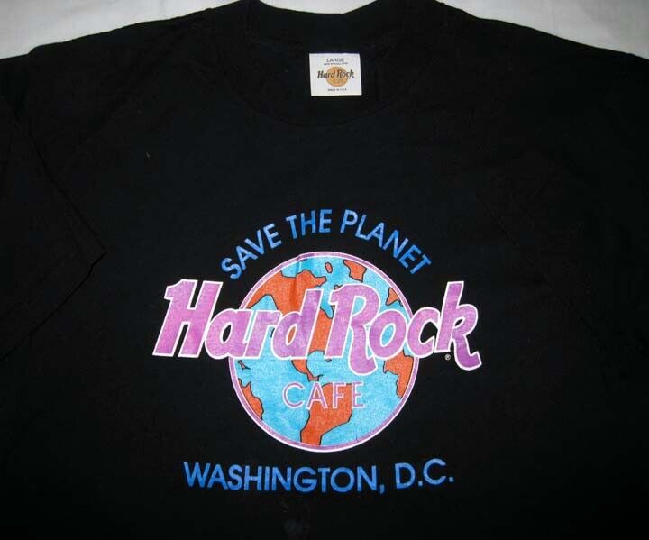 Hard Rock Cafe ® Washinton Dc - Black - L Large T-shirt New Nwot Made In Usa