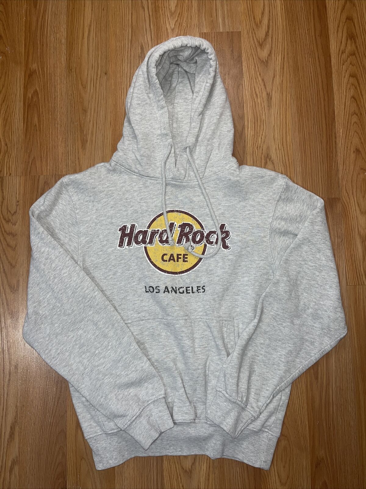 Hard Rock Cafe Hoodie Los Angeles Pullover Grey Men’s Medium