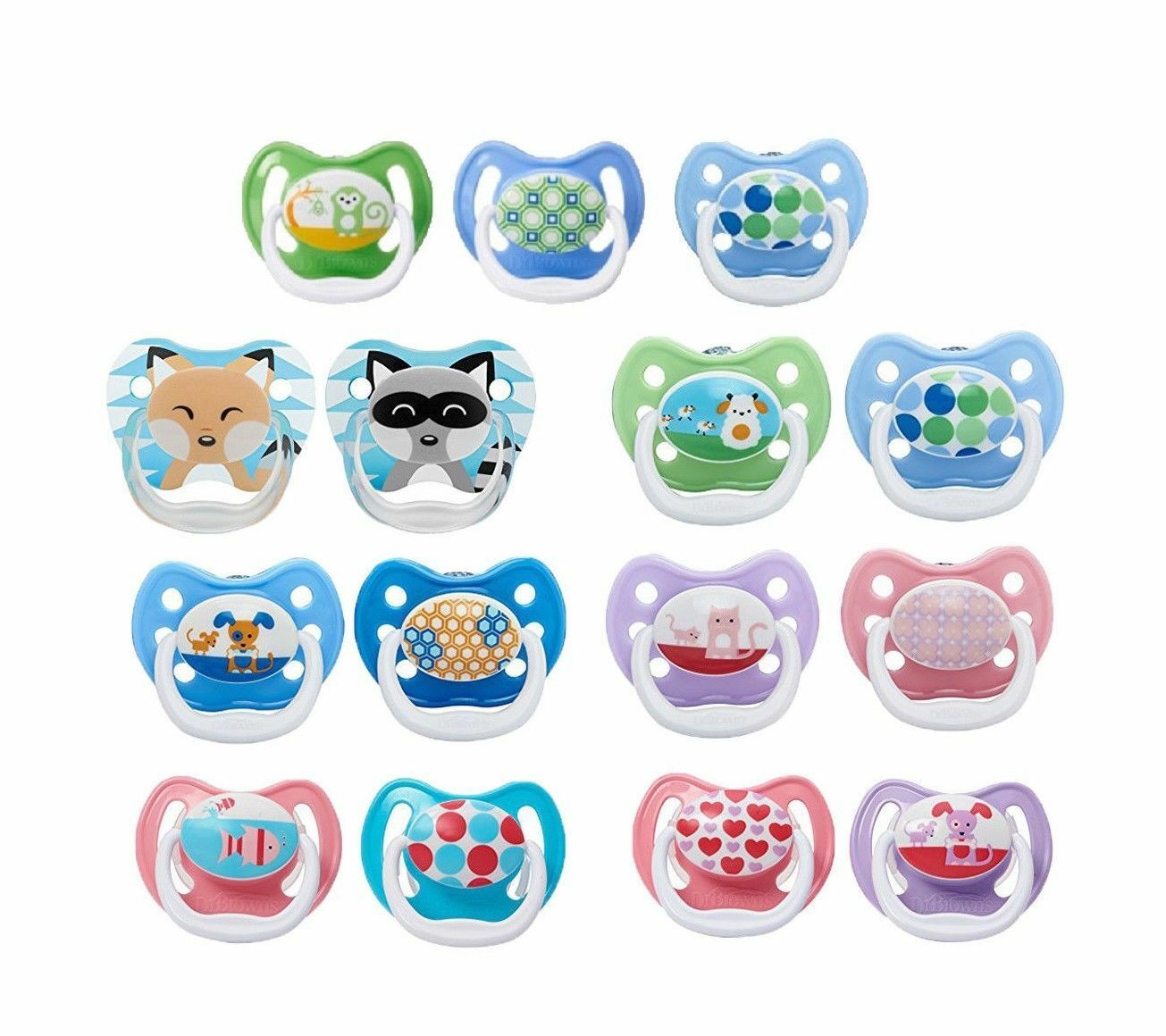Dr. Brown's Prevent Classic Orthodontic Baby Infant Pacifier Binky, 4 Pack