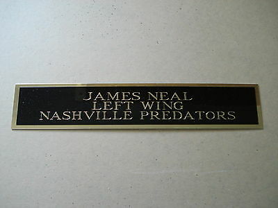 James Neal Predators Autograph Nameplate For A Hockey Jersey Case 1.25