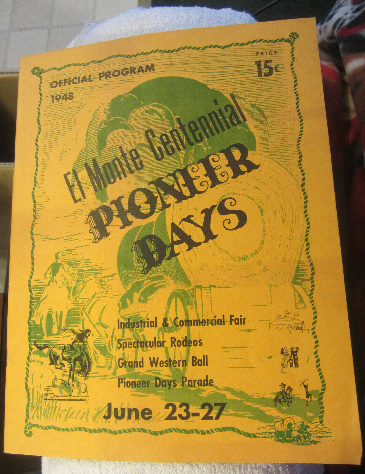 Vintage 1948 El Monte California Centennial Pioneer Days Rodeo cowboy Program