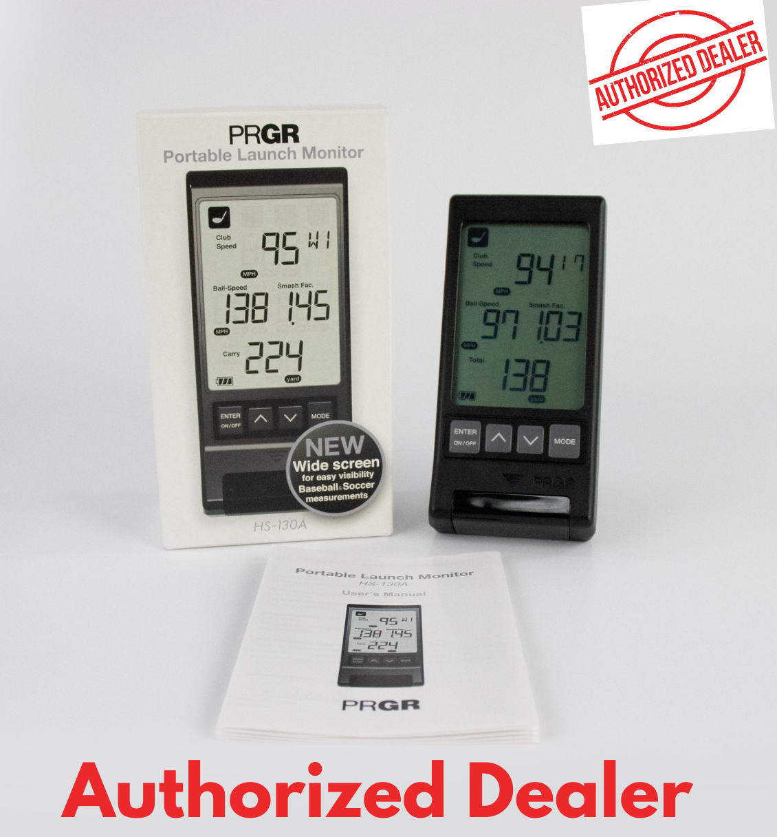 PRGR Black Personal Pocket Golf Launch Monitor HS-130A (NEW 2021 - US Version)