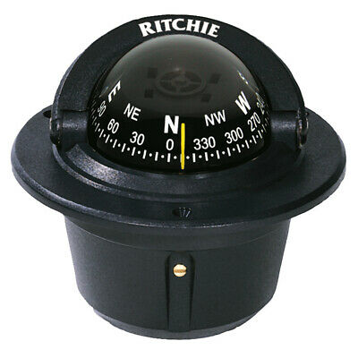 Ritchie Compasses F-50 Compass Flush Mount 2.75" Dial Black