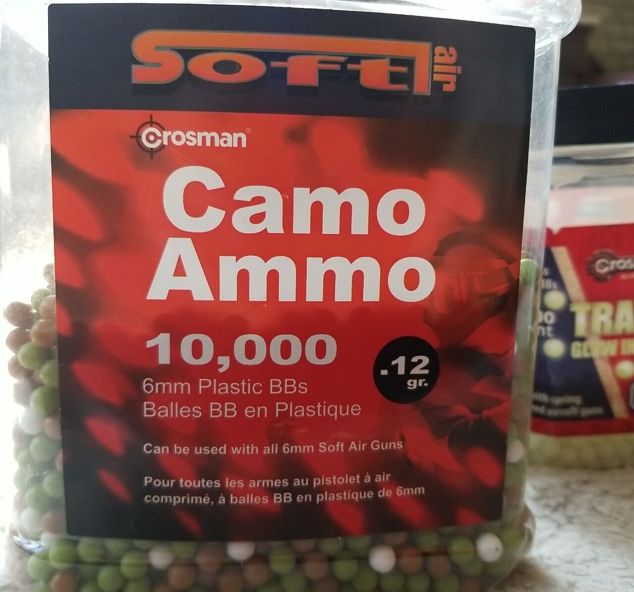 Crosman Premium Airsoft Glow in the Dark BBS 6mm  12grams and Camo 6mm .12 grams