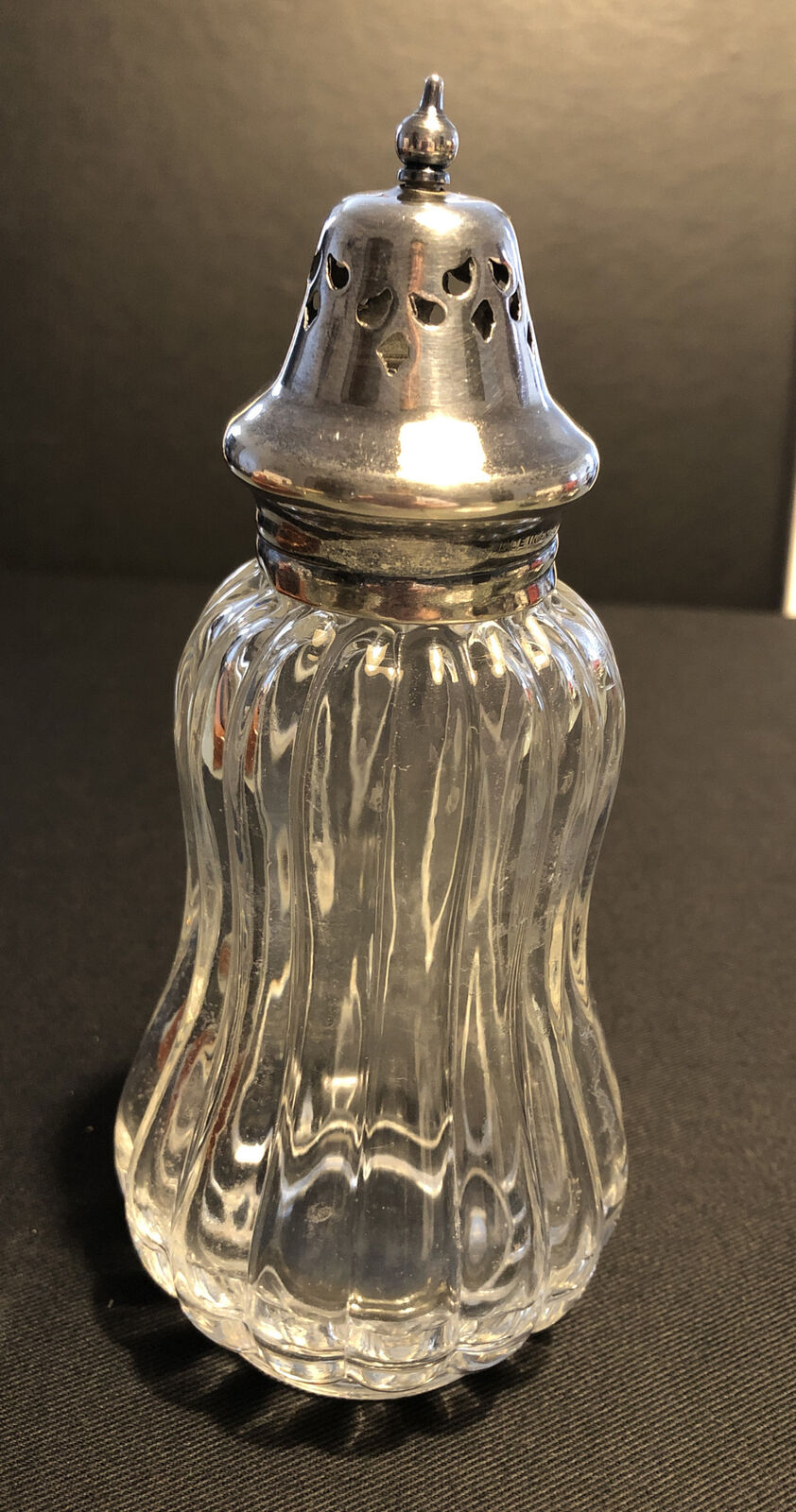 Vintage Glass & Silverplate Sugar Shaker England